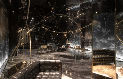 Silver Black Marble